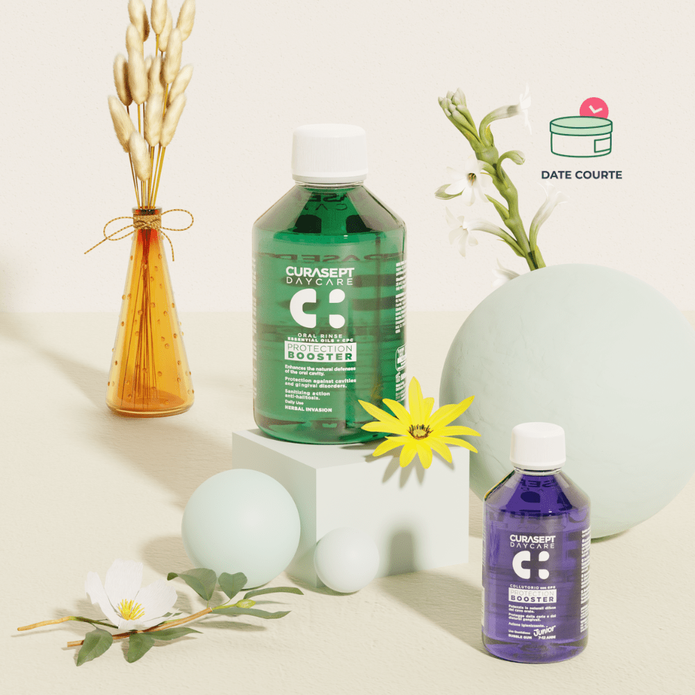 Pack Famille - Bain de bouche Herbal Invasion + Junior Soin dentaire CURASEPT LUXURY 250 ml + 100 ml- DDM : 30/11/2025